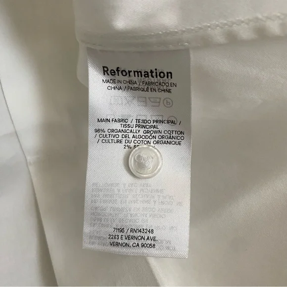 Reformation Becker Button-down Shirt - Picture 7 of 7